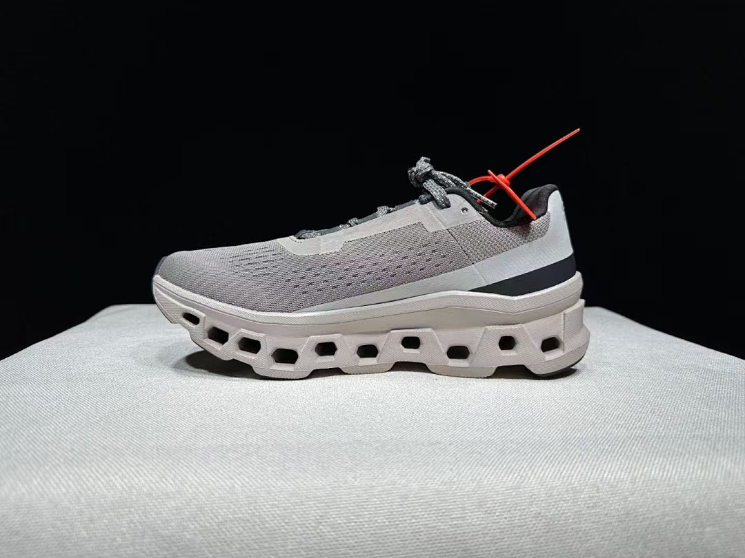 On Cloudmonster Sneakers in Cinder Fog