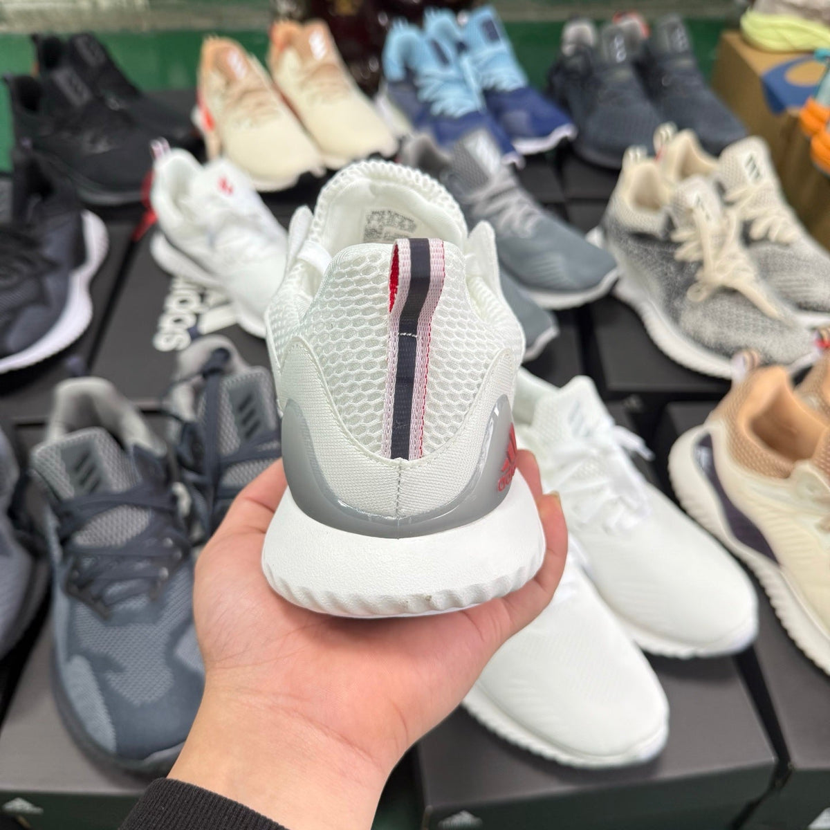 adidas Alphabounce HPC AMS White Red Sneakers