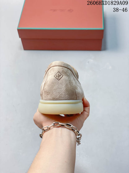 Loro Piana Suede-Style Loafers in Beige