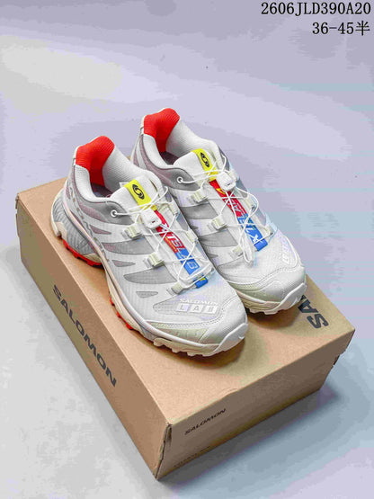 Salomon XT-4 OG GORE-TEX Trail Running Shoes, White Gray Red