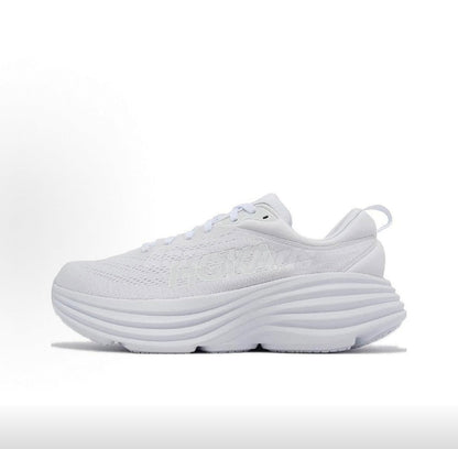 HOKA Bondi 8 White Running Sneakers