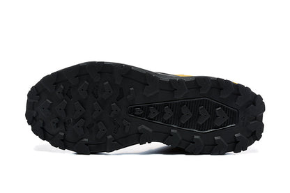 The North Face Yellow and Black Low-Top Trail Sneakers