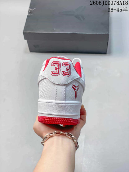 Nike Air Force 1 Low Kobe White Red Sneakers