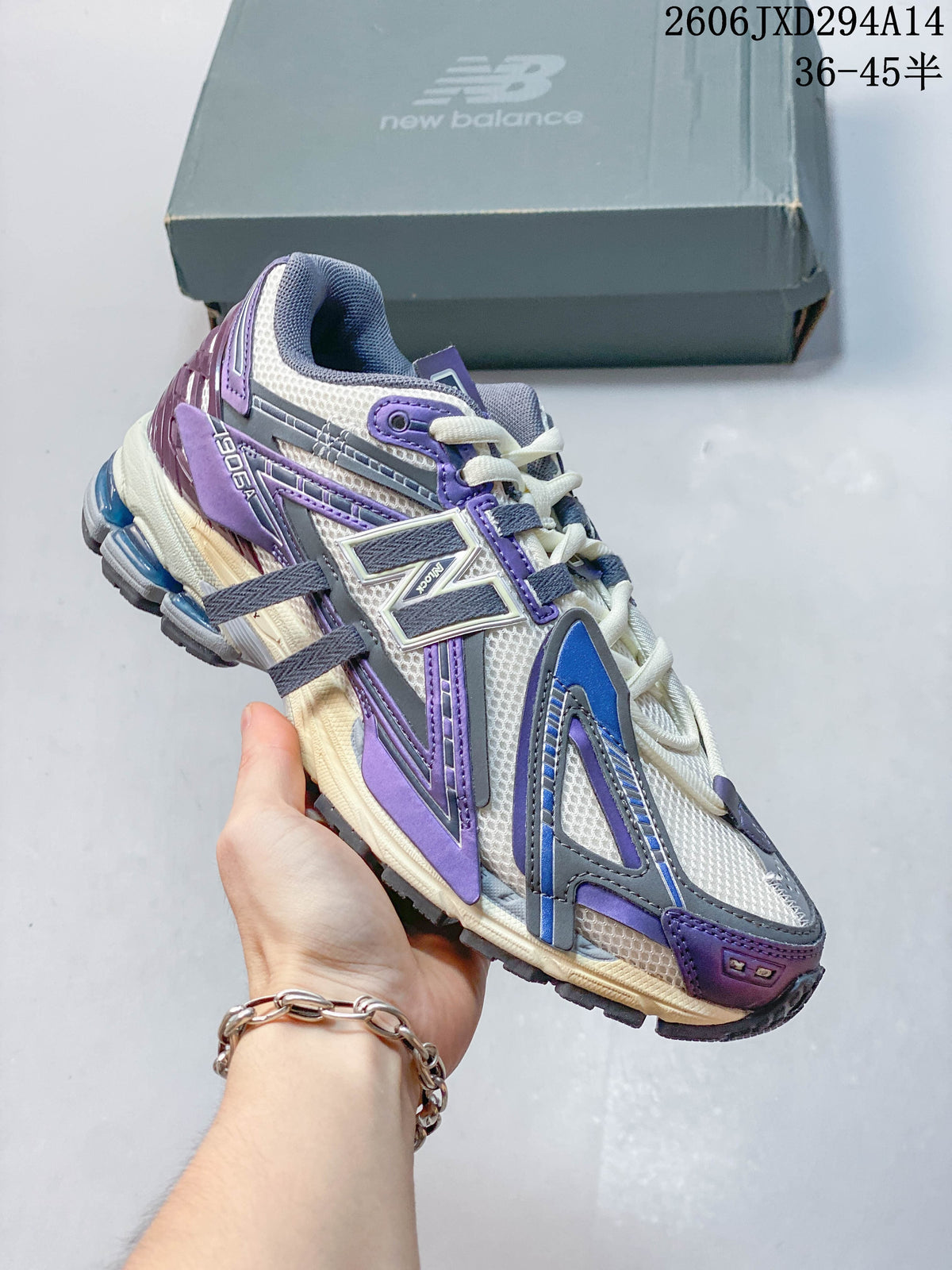 New Balance 1906AB Retro Sneakers in Cream, Purple and Blue