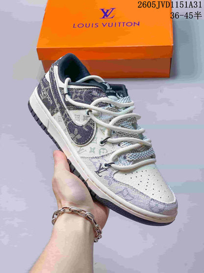 Nike SB Dunk Low Louis Vuitton Pattern Sneakers