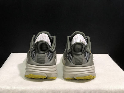 HOKA Stinson 7 Trail Running Shoes, Gray and Yellow