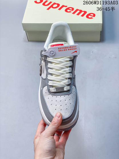 Nike Air Force 1 '07 Low Grey and White Sneakers