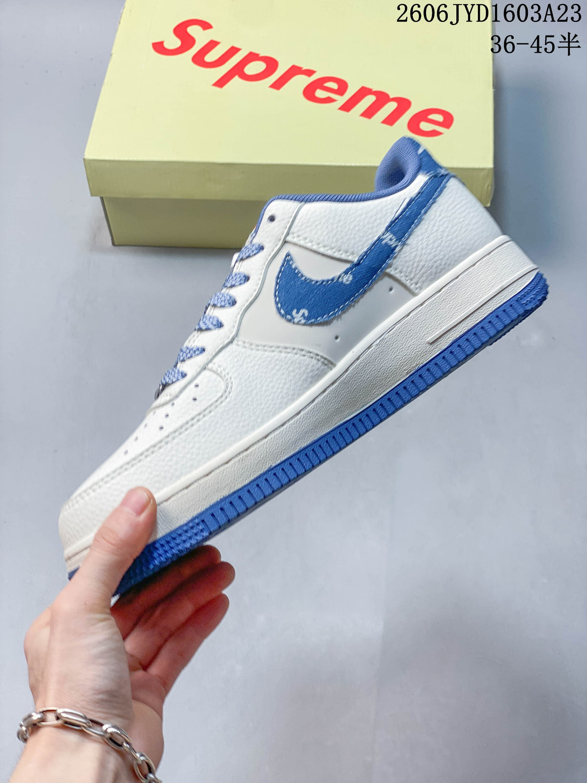Nike Air Force 1 '07 Low White and Blue Sneakers