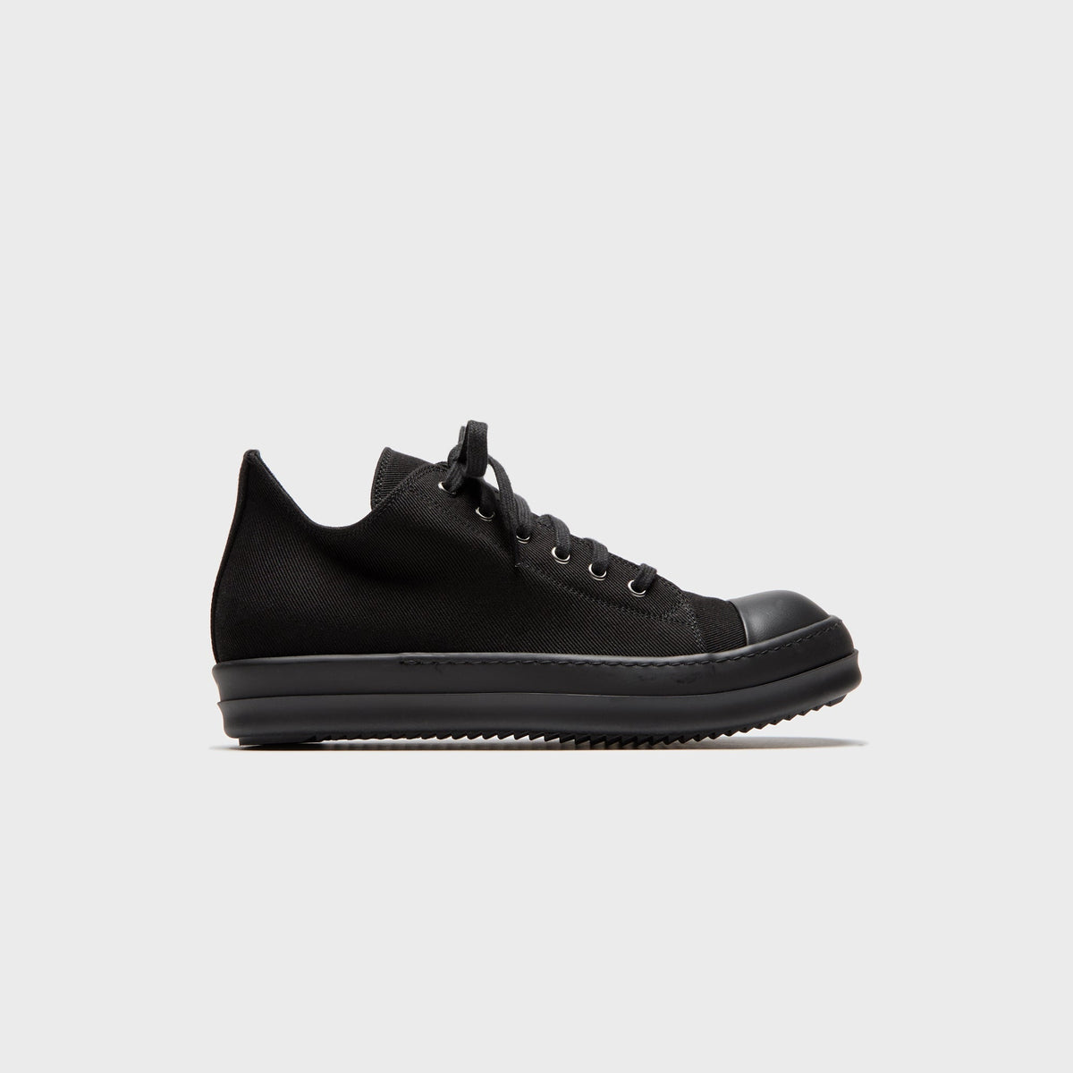 Rick Owens Overdyed Low Sneaks - Denim Black / Black