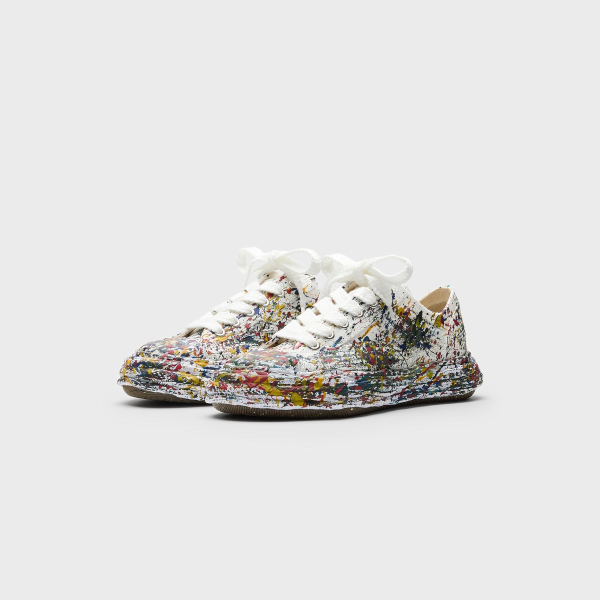 Mihara Yasuhiro Peterson 23 Original Sole Sputtering Canvas Low Top Sneaker - White
