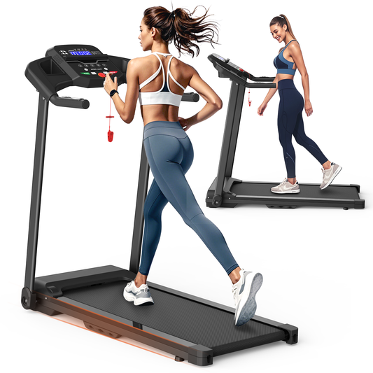 Swertoy 2.5HP Portable Treadmill with Handles, Foldable Treadmillfor Home, APP Control & LEDDisplay