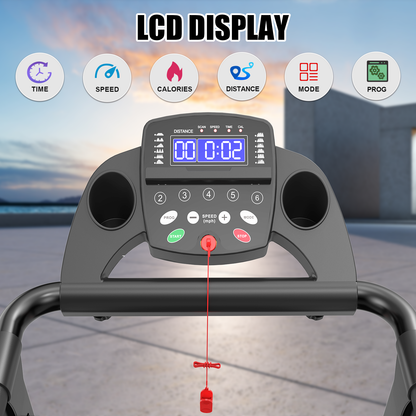 Swertoy Foldable Treadmill for Home, APP Control & LED Display, 2.5HP Portable Treadmill with Handles