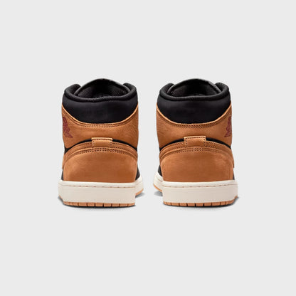 Nike Air Jordan 1 Mid SE - Black / Flax / Varsity Red / Sail