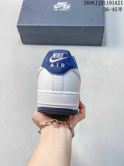 Nike Air Force 1 Low White and Blue Sneakers