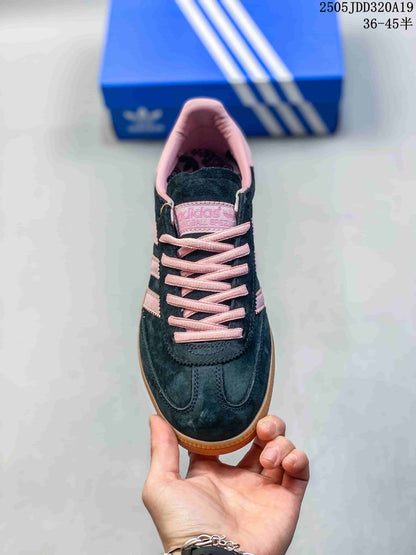 adidas Originals Gazelle Indoor Sneakers, Black and Pink