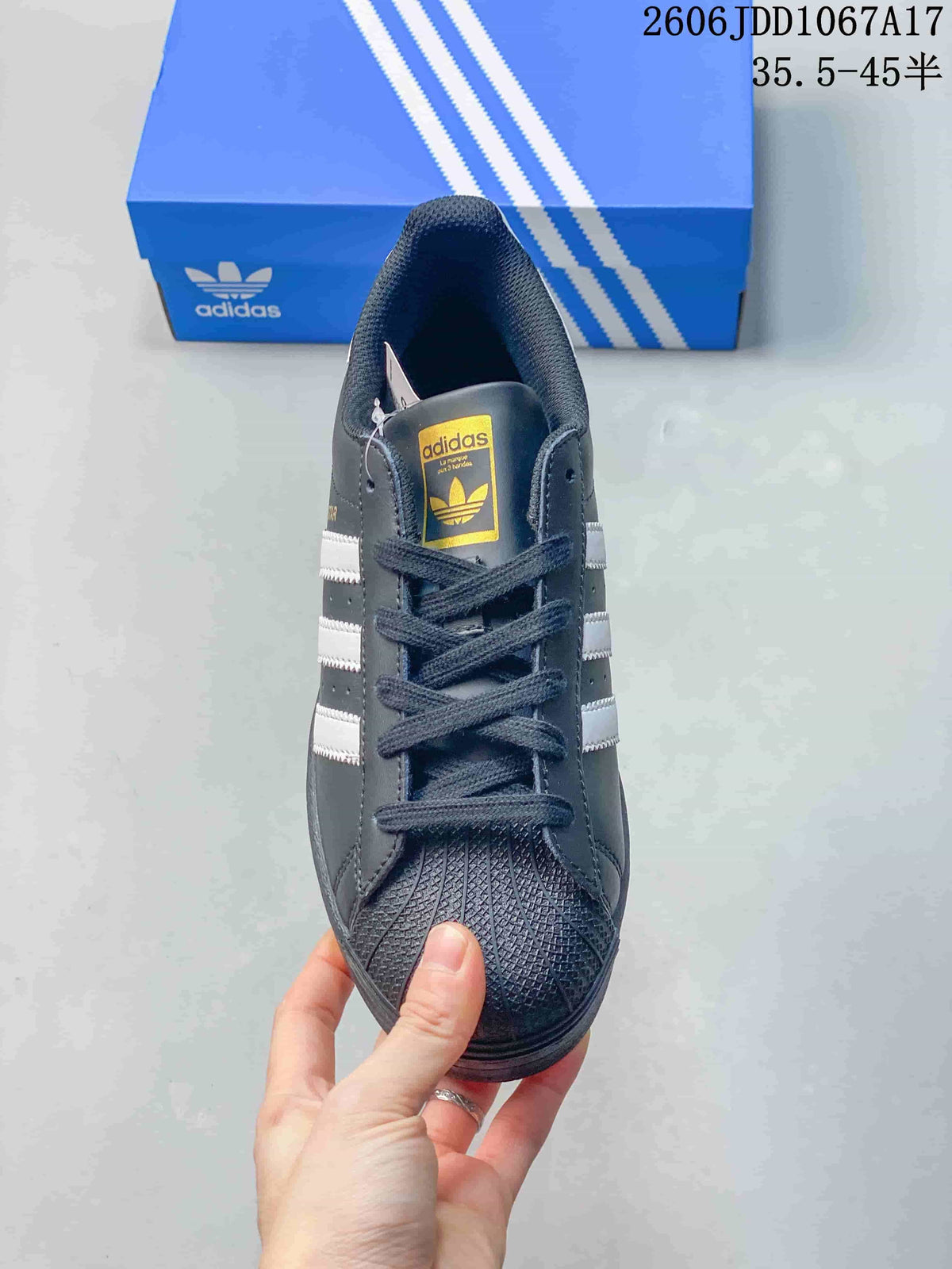 Adidas Superstar Sneakers in Charcoal and White