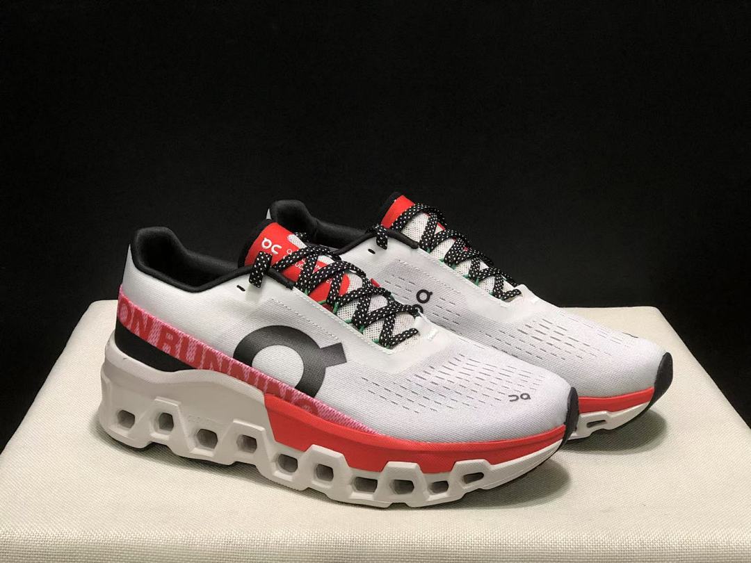 On Cloudmonster 2 PAF White Rose Running Sneakers