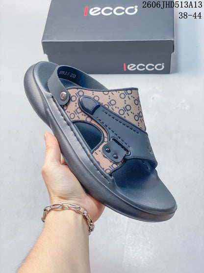 ECCO Sandals in Gray with Patterned Straps