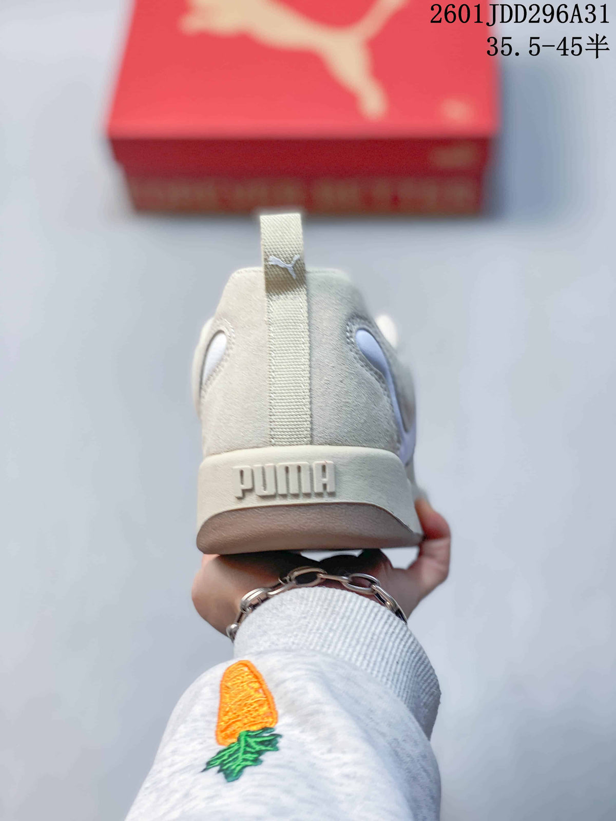 PUMA 180 Platform Sneakers in Cream and White