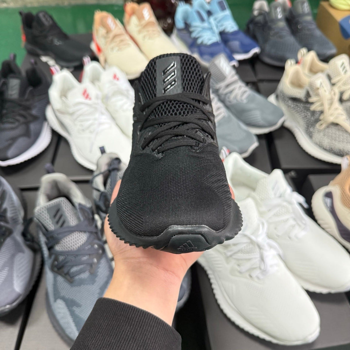 adidas Alphabounce AMSM Black Running-Style Sneakers