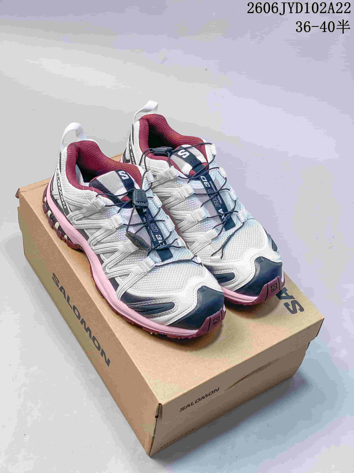 Salomon XA Pro 3D Trail Running Shoes, White Pink
