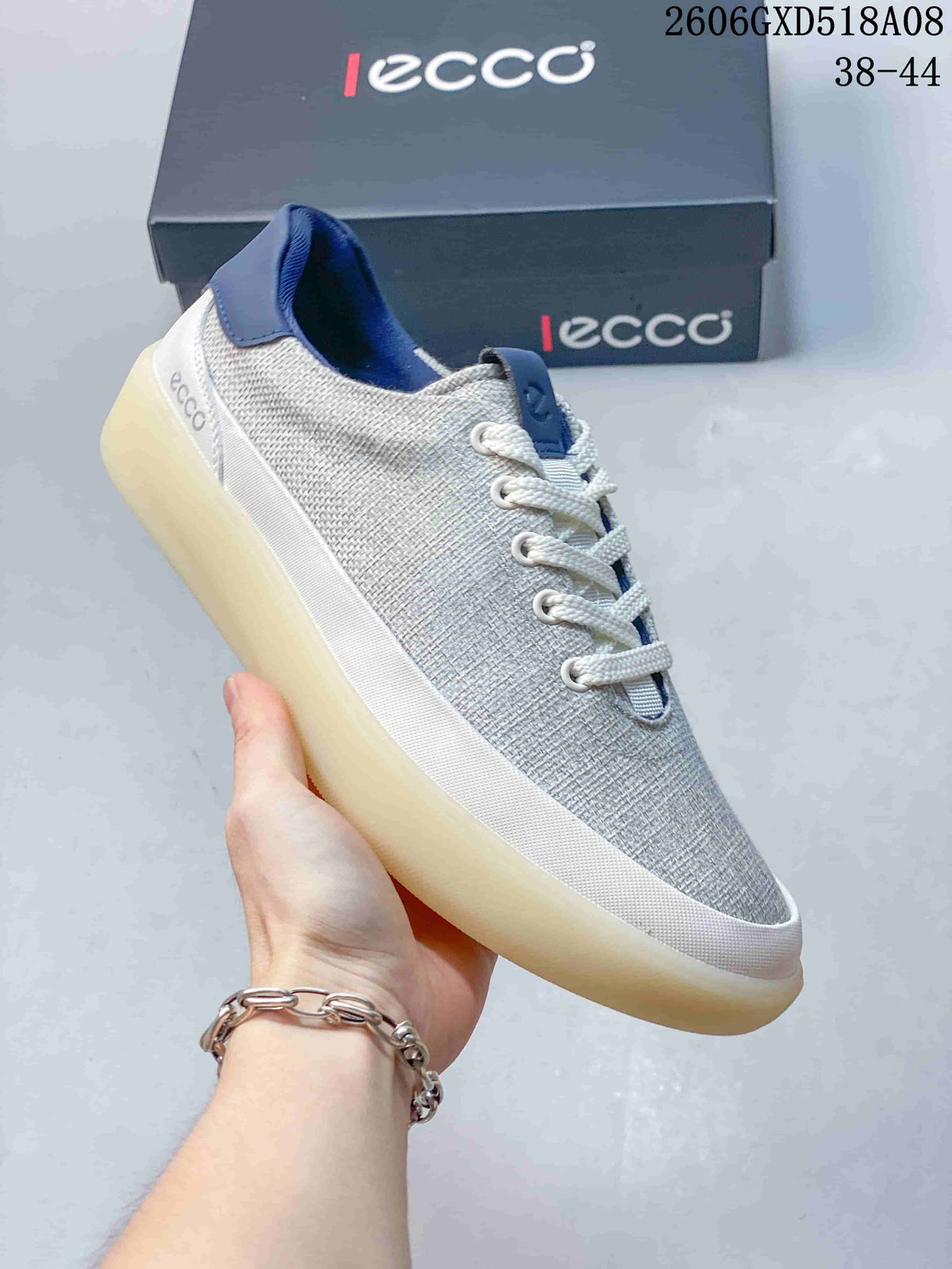 DESCENTE 2606GXD518A08 Gray Mesh Lace-Up Sneakers