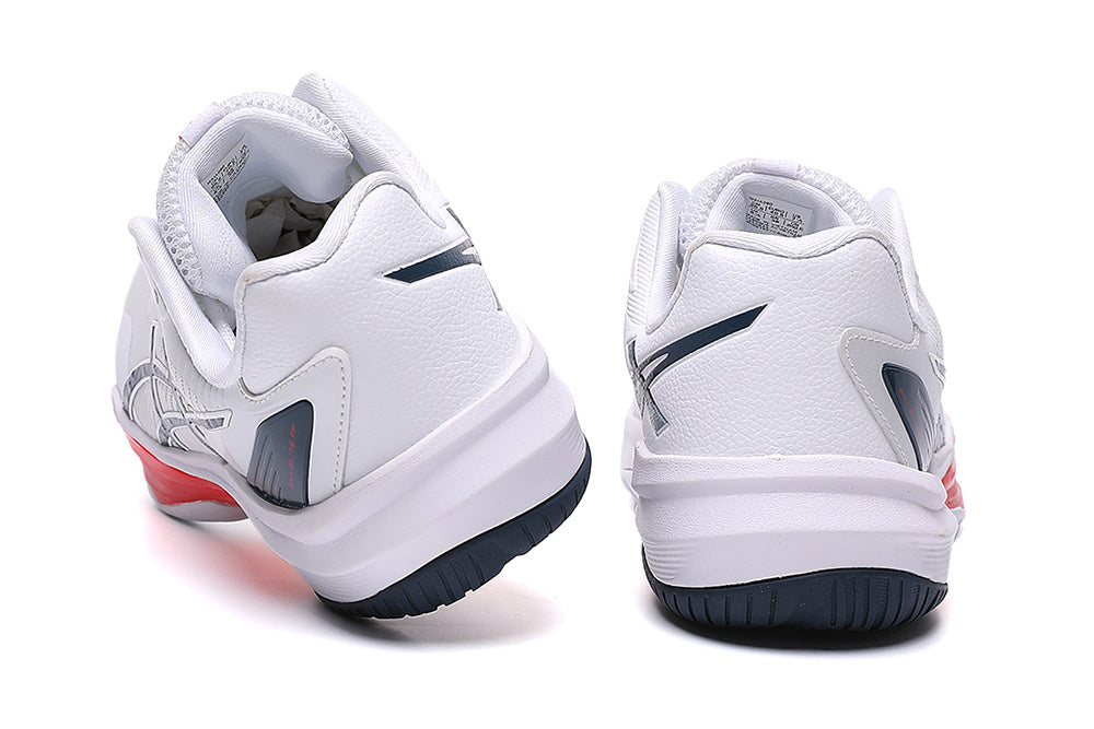 ASICS White, Navy and Red Court Sneakers
