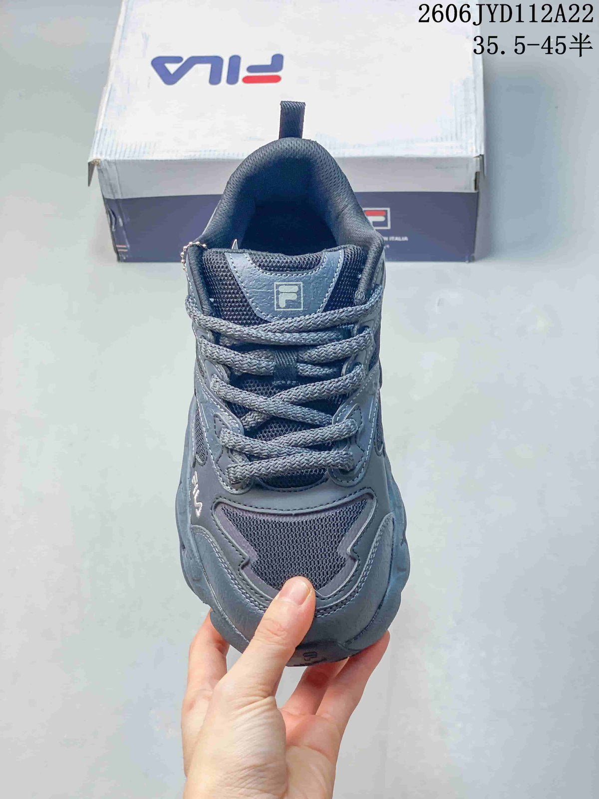 FILA 612520ASUOI Retro Chunky Sneakers, Blue Gray