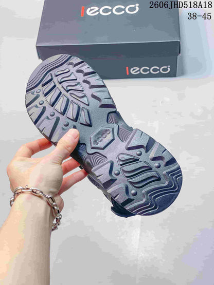 ECCO Adjustable Strap Sandals in Gray
