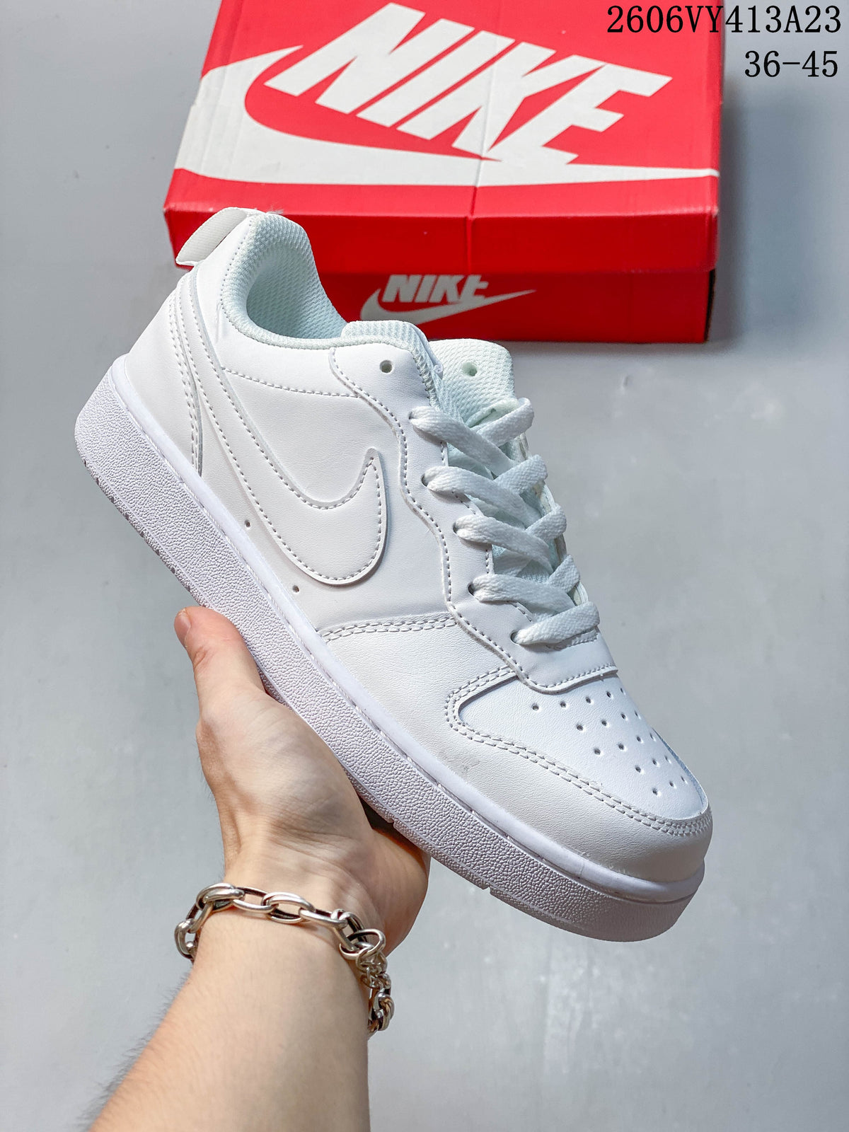 NikeCourt Borough 2 Low Sneakers, White and Blue
