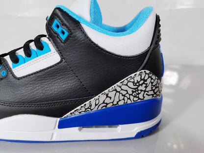 Jordan 3 Retro Black Blue Elephant Print Sneakers