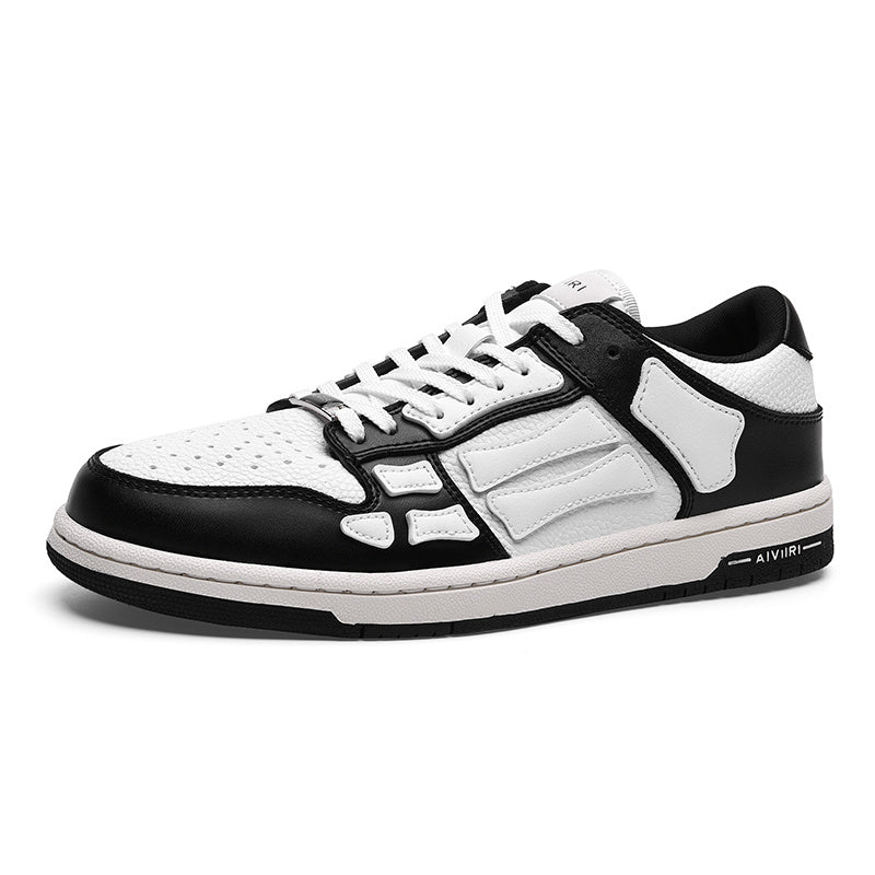 AIVIIRI MFS003-004 Black and White Low-Top Sneakers