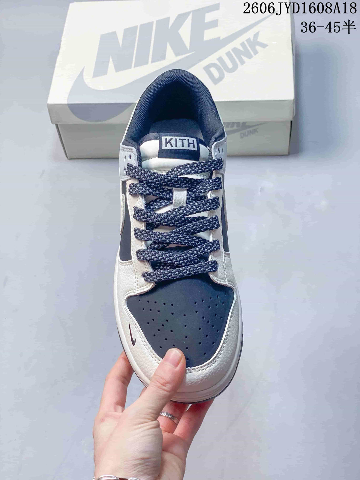 Nike SB Dunk Low Supreme Kith Navy and Grey Sneakers