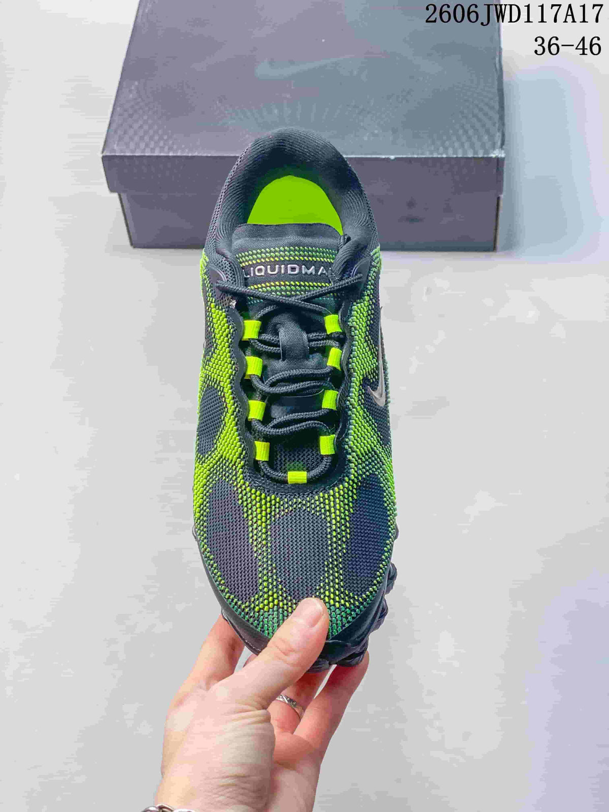 Nike Air Liquid Max Running Sneakers, Charcoal and Volt