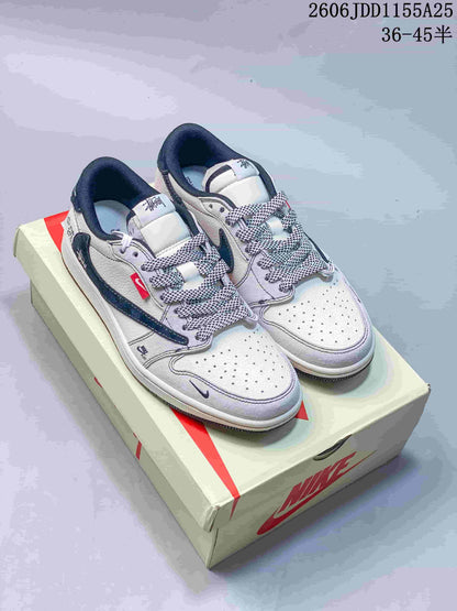 Jordan 1 Low OG SP Sneakers in White and Navy