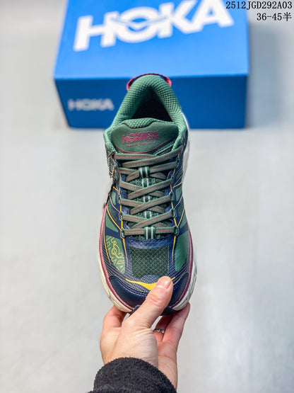 Hoka Mafate Speed 2 Trail Running Shoes in Navy and Green