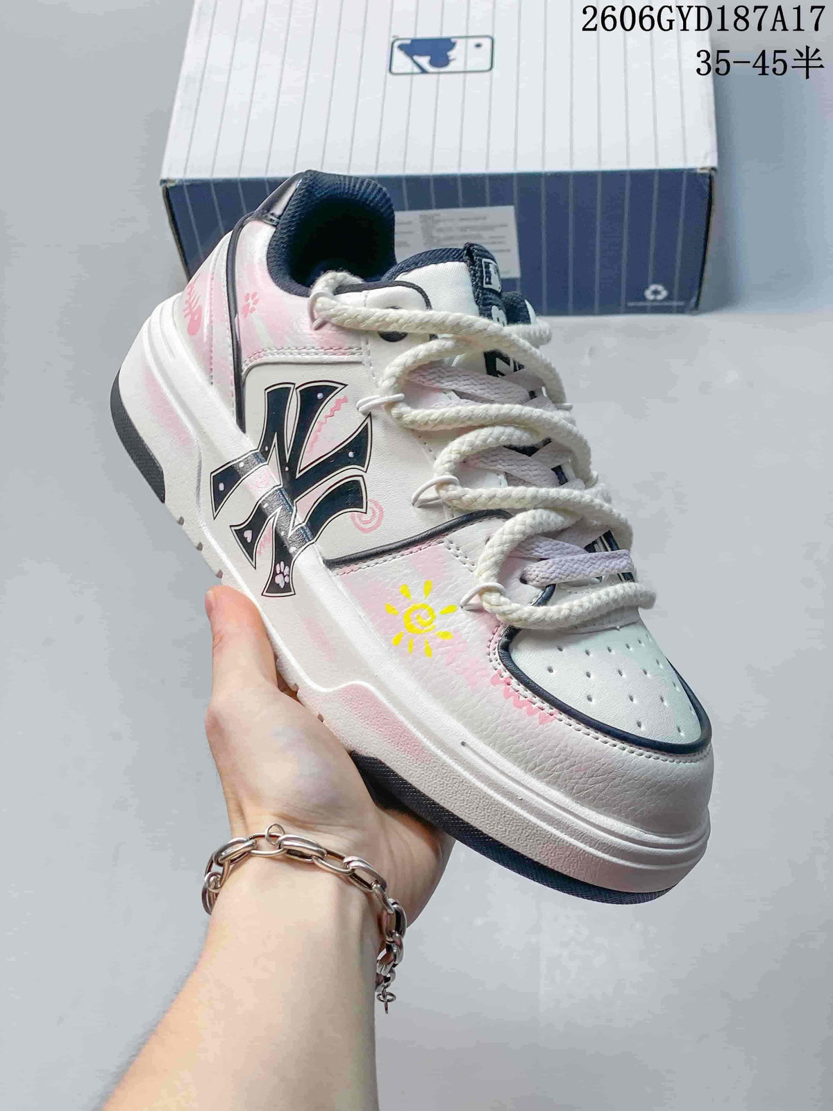 MLB Chunky Liner Low-Top Sneakers White Pink