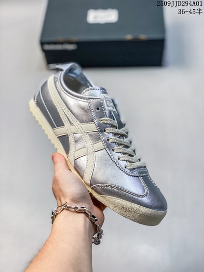 Onitsuka Tiger Mexico Metallic Low-Top Sneakers