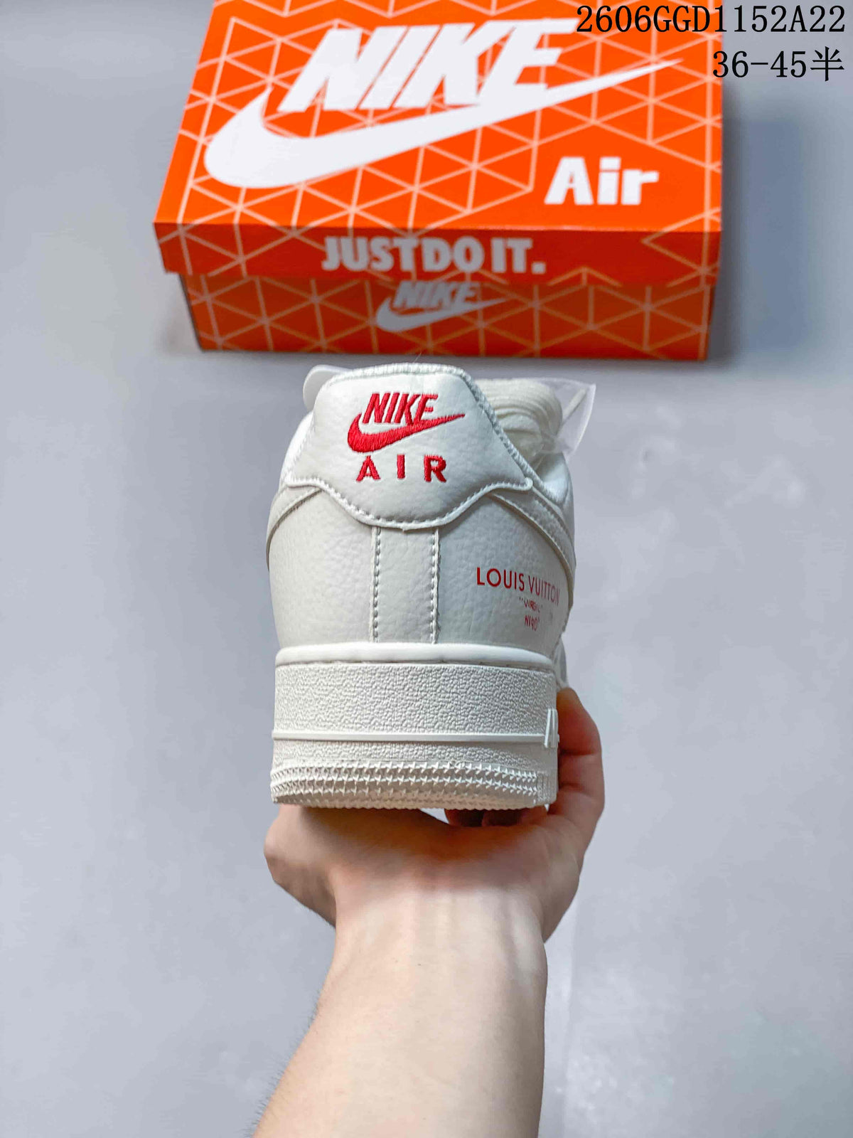 Nike Air Force 1 Low White Monogram Sneakers