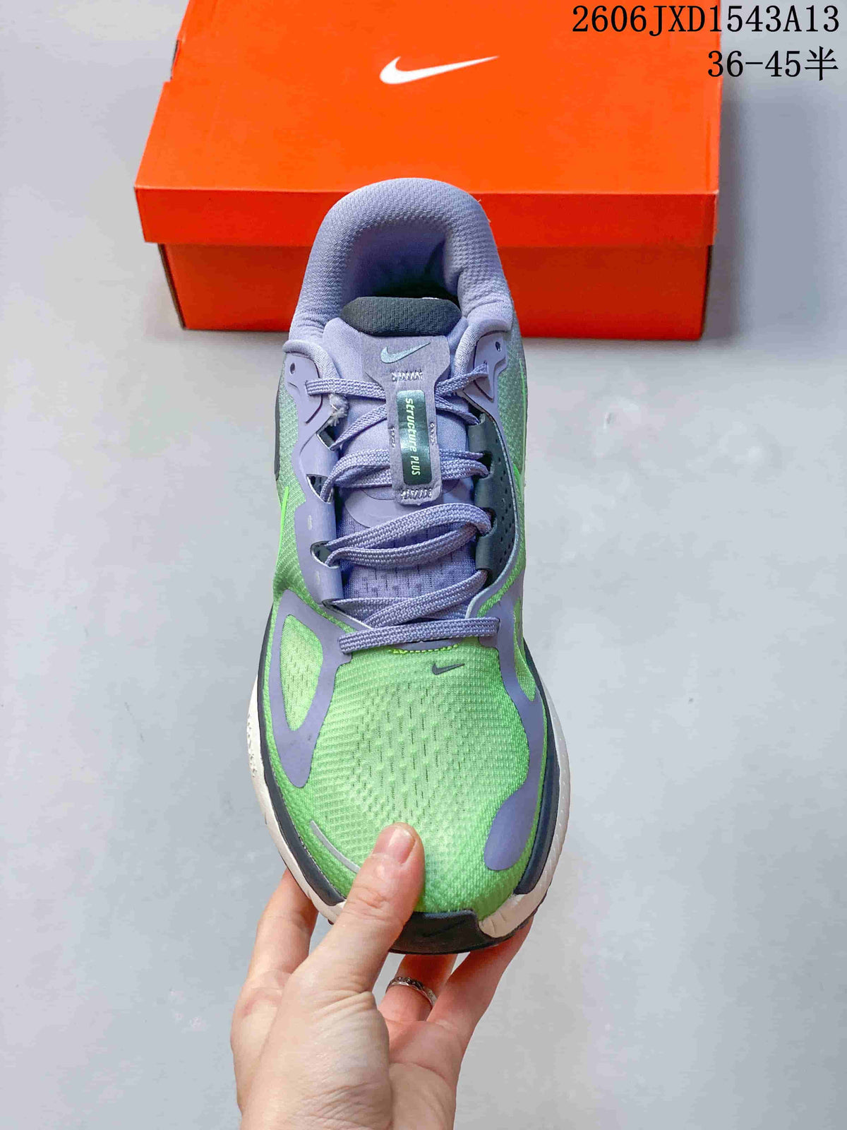 Nike Structure Plus Running Shoes, Green and Lavender