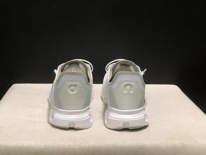 On Cloud 6 Coast Sneakers, White and Gray