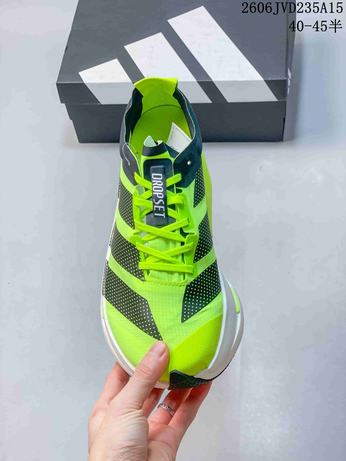 Adidas Adizero Dropset Elite Running Shoes, Neon Green