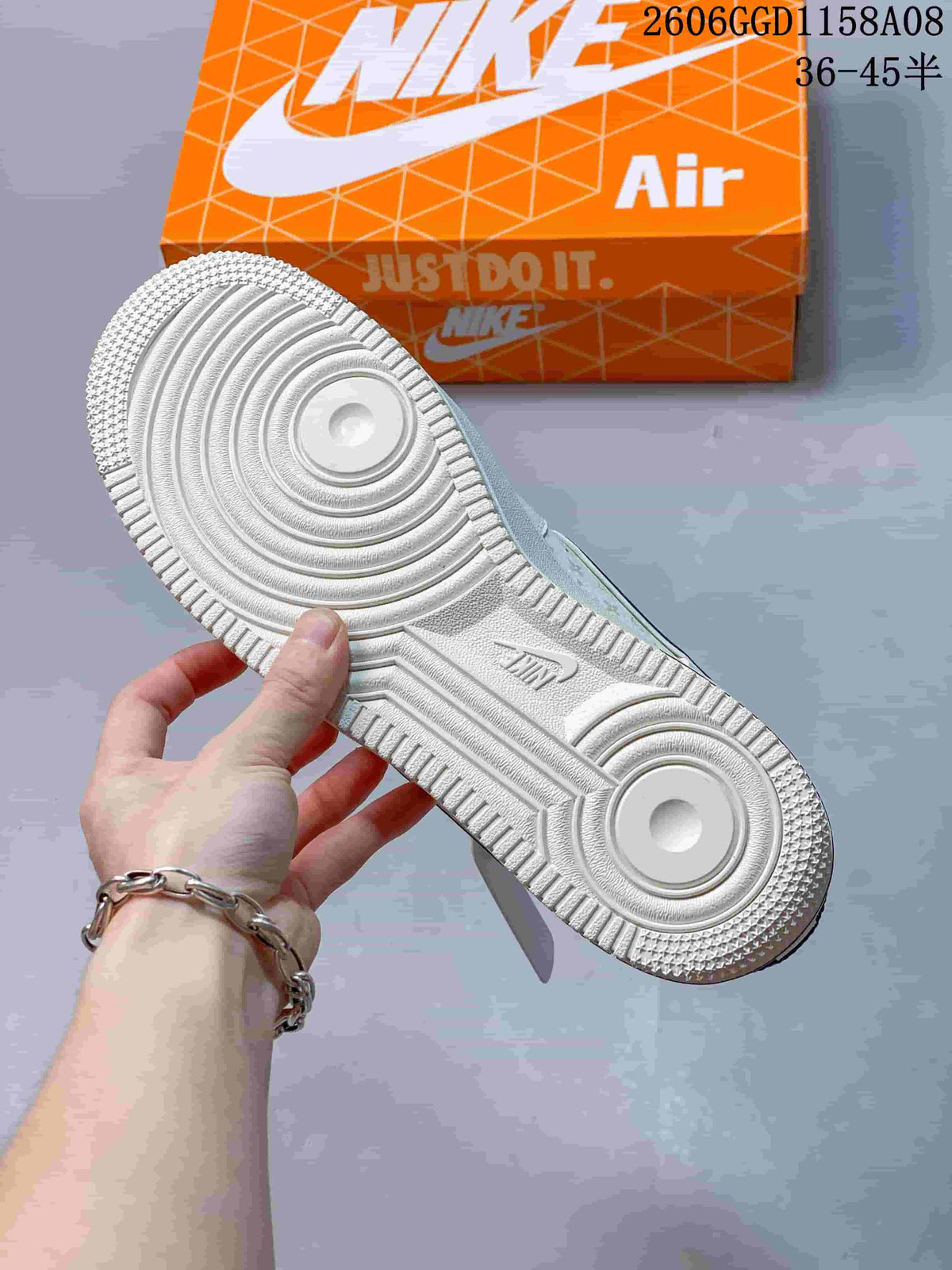 Nike Air Force 1 Low Cream and Navy Sneakers