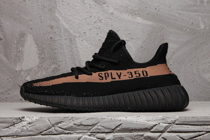 Yeezy Boost 350 V2 Black and Tan Sneakers