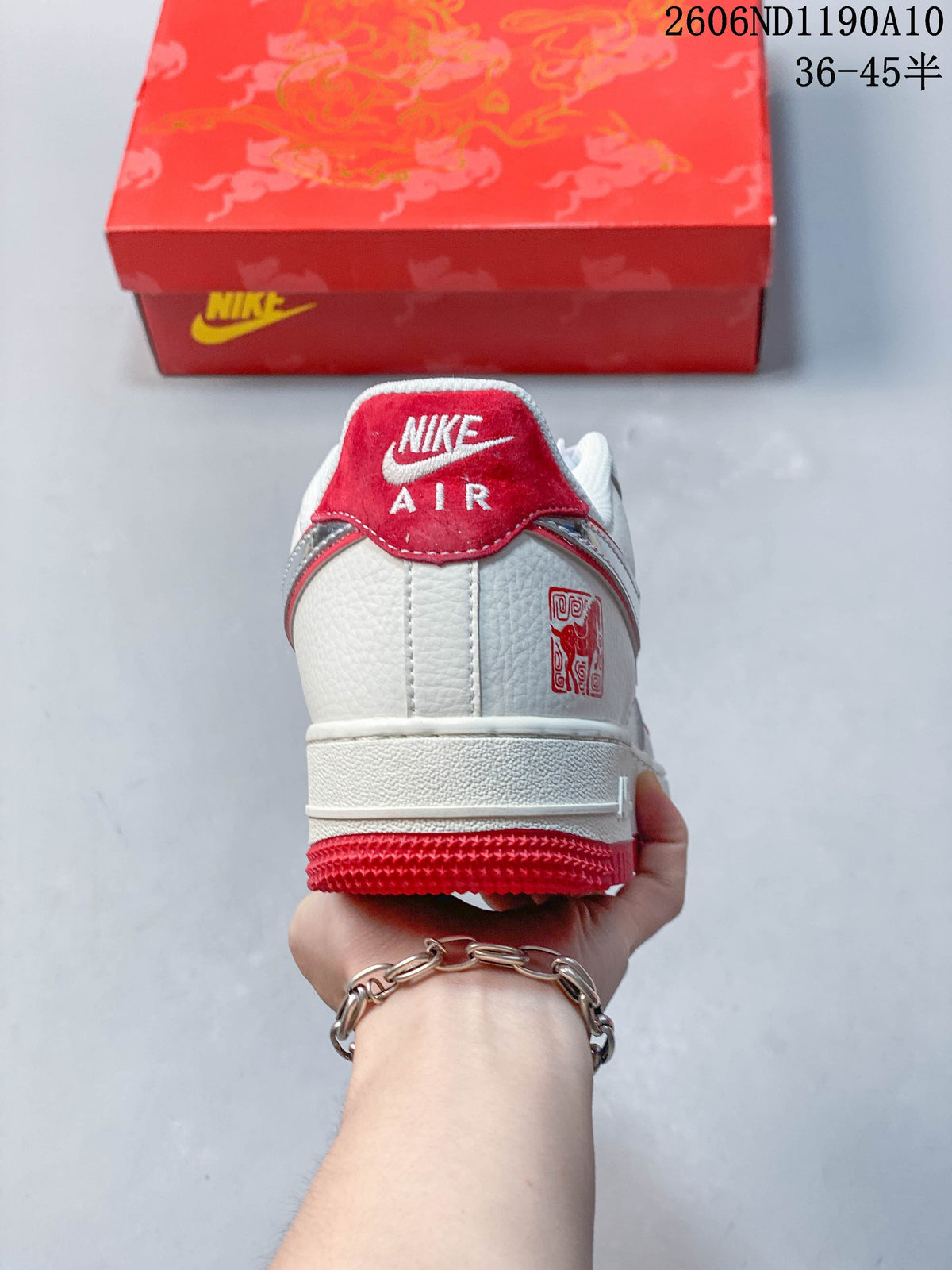 Nike Air Force 1 '07 Low Red and White Sneakers CS5288-722