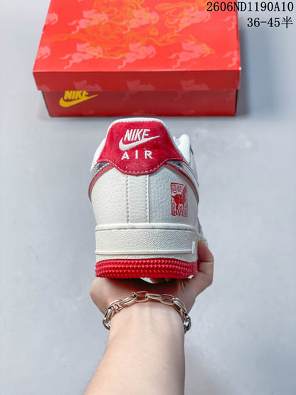 Nike Air Force 1 '07 Low Red and White Sneakers CS5288-722