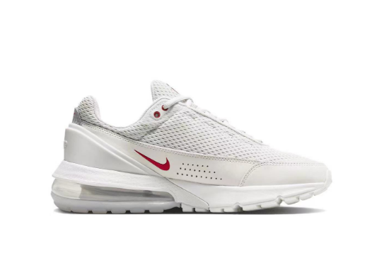 Nike Air Max 270 White and Red Running-Style Sneakers