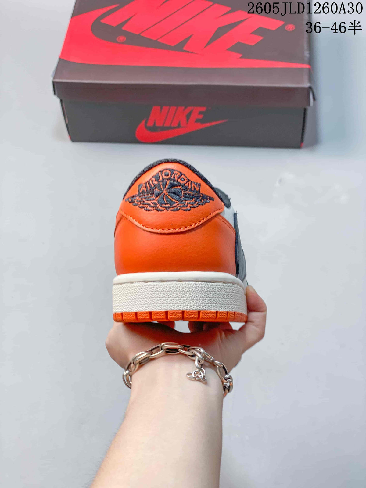 Jordan Air Jordan 1 Low Sneakers, Orange, White & Charcoal, CZ0790-005