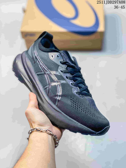 ASICS GEL-KAYANO Black Running Sneakers 2511JDD297A08