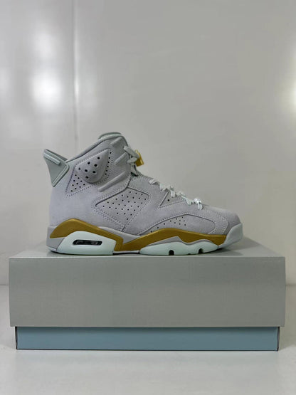 Jordan Air Jordan 6 High Sneakers White Gold Glacier Blue DQ4914-074